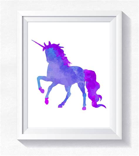 unicorn print unicorn printable unicorn watercolor unicorn