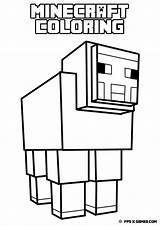Minecraft Coloring Pages Sheep Printable Print Mobs sketch template