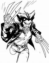 Wolverine Logan Colorir Coloriage Dessin Imprimer Colorier Fumetto Dxf Eps Hmcoloringpages sketch template