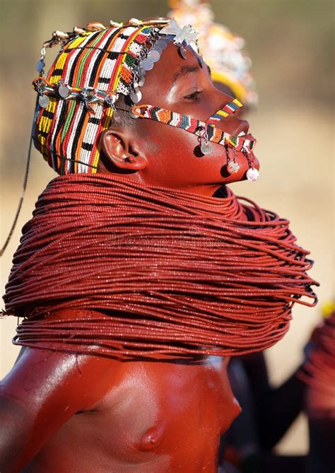 beautiful samburu girl in archers post kenya editorial stock image