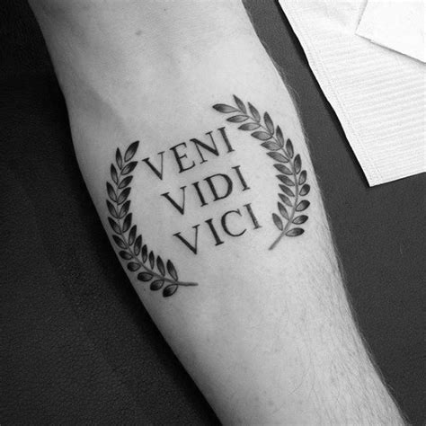 60 Veni Vidi Vici Tattoo Designs For Men Julius Caesar Ideas