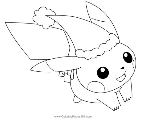 happy christmas coloring page  kids  pikachu printable