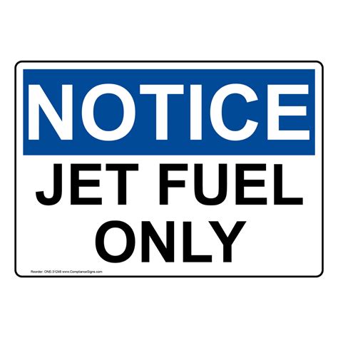 osha jet fuel  sign