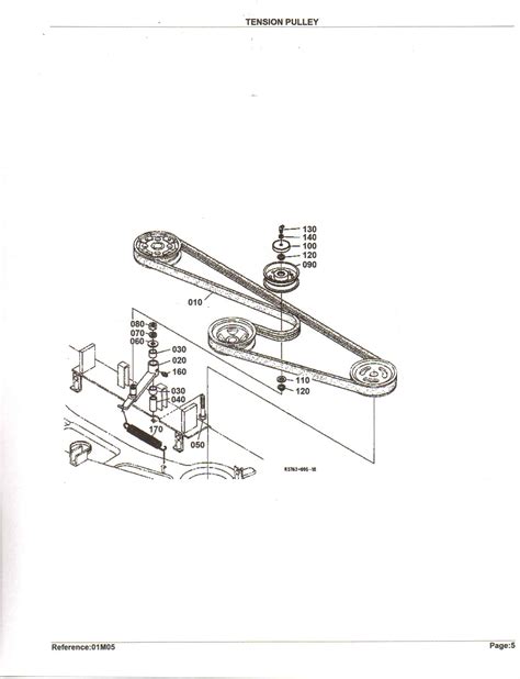 kubota mower belt diagrams    deck drive