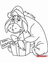 Christmas Eeyore Coloring Disney Pages Winnie Pooh Disneyclips Sheets Drawing Colouring Drawings Cute Gif Present Characters Printable Xmas Pdf Tumblr sketch template