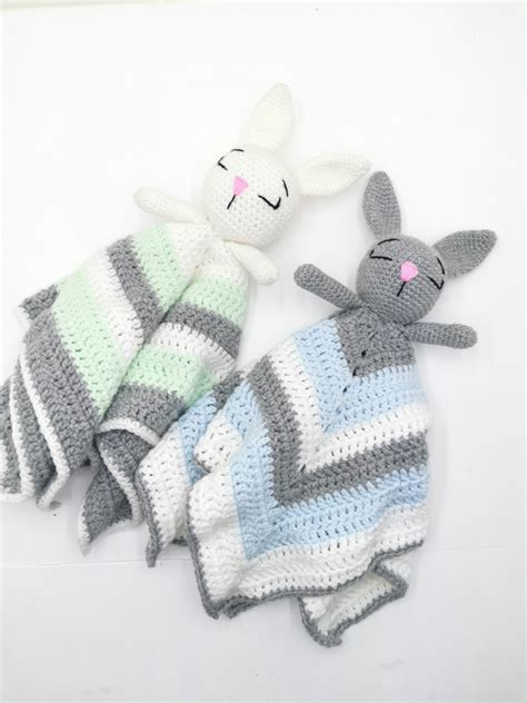 bunny lovey blanket  crochet patterns crochet lovey  pattern