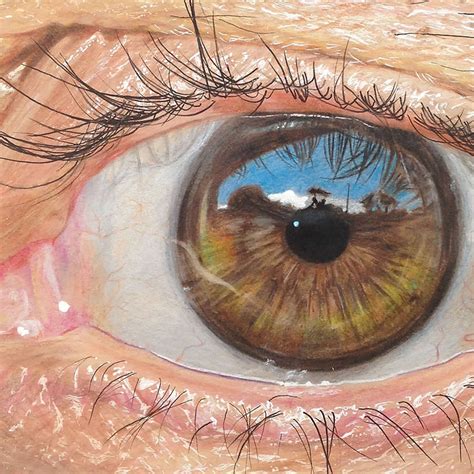year  artist draws hyper realistic eyes   coloured pencils