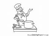 Cook Coloring Pages Printable Work Sheet Title Sheets Coloringpagesfree sketch template
