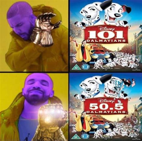 50 1 dalmatians avengers infinity war know your meme