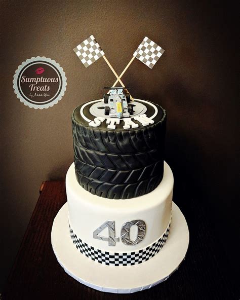 F1 Race Car Theme 40th Birthday Cake F1 F1themebirthday F1car