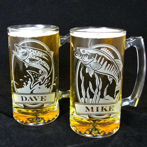 Personalized Wild Turkey Beer Stein Etched Glass Beer Mug Groomsmen