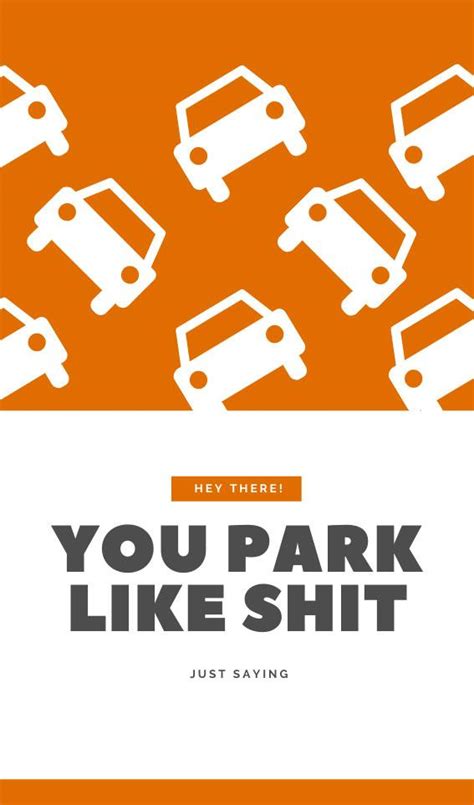 printable bad parking business card notes art home
