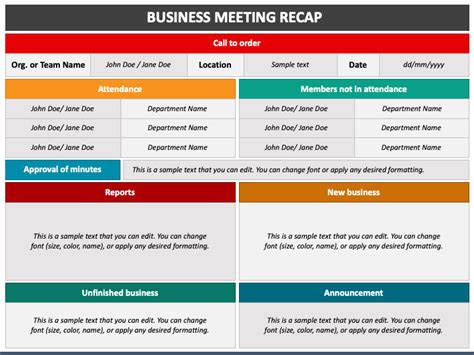 business meeting recap powerpoint template