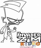 Zim Invader Dib Kidocoloringpages sketch template
