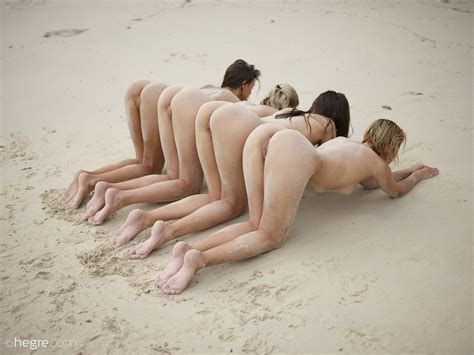 ariel marika melena and mira in sexy sand sculptures by