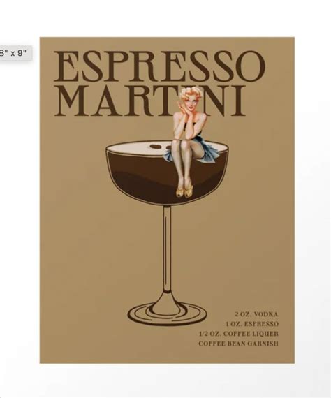 20 99 The Espresso Martini Cocktail Art Print Espresso Martini