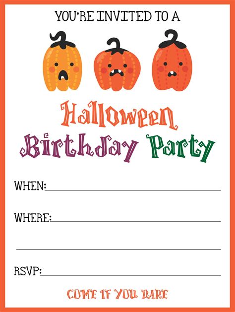 printable halloween invitations     printablee