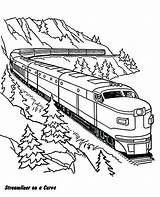 Train Coloring Pages Trains Railroad Printable Steam Christmas Color Drawing Car Freight Caboose Curve Streamliner Getdrawings Bullet Getcolorings Book Luna sketch template