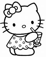 Kitty Hello Coloring Pages Printable Cartoon Colouring Characters Color Sanrio Character Emo Kids Colorear Drawing Sheets Hk Print Summer Search sketch template