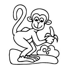 coloring page monkey coloring page