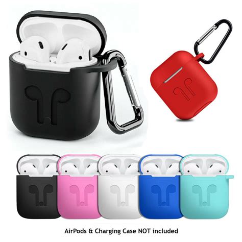 Airpods Silicone Case Cover Protective Skin With Keychain For Apple