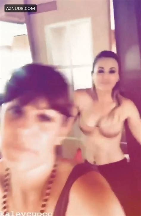 Kaley Cuoco Dance Video In A Bra With Her Friend Aznude