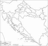 Counties Condados Croacia Fronteras Ciudades sketch template