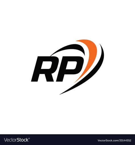rp monogram logo royalty  vector image vectorstock