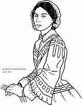 Florence Nightingale Coloring Pages History Color Colouring Women Print Colour Kids Printable Nightengale Facts Famous Drawing Cartoon Book Florance Modern sketch template