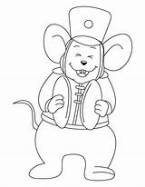 Coloring Mouse Cymbals Playing Pages sketch template