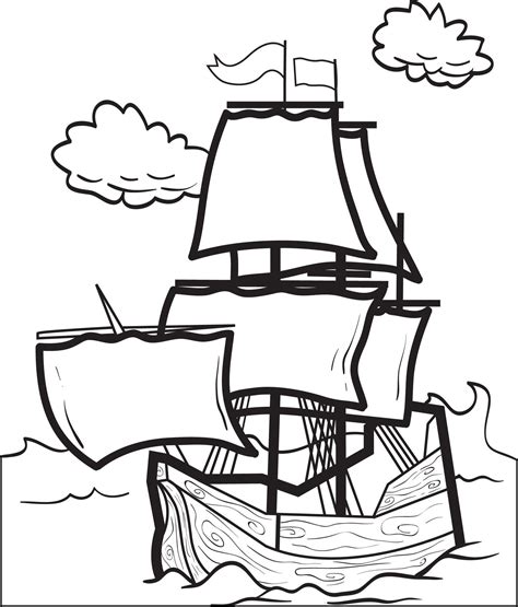 mayflower printable coloring pages