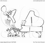 Pianist Fancy Outline Toonaday Clip Illustration Cartoon Royalty Rf Clipartof Clipart 2021 sketch template
