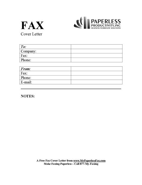 image printable fax sheet cover letter  printable