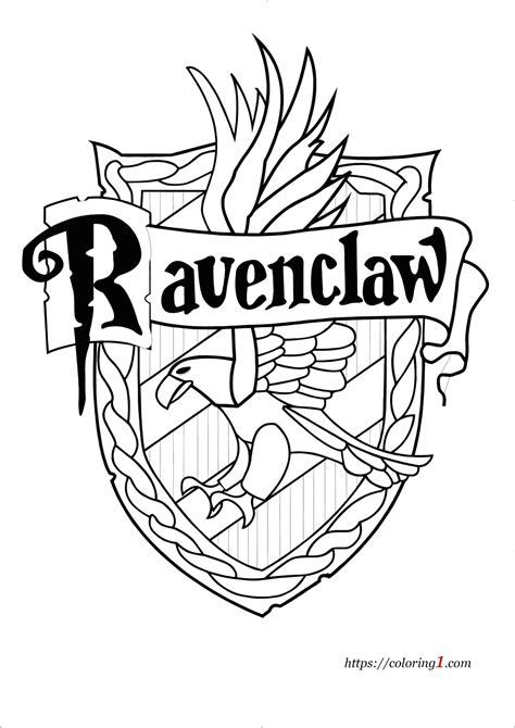 harry potter ravenclaw crest coloring page sketch coloring page