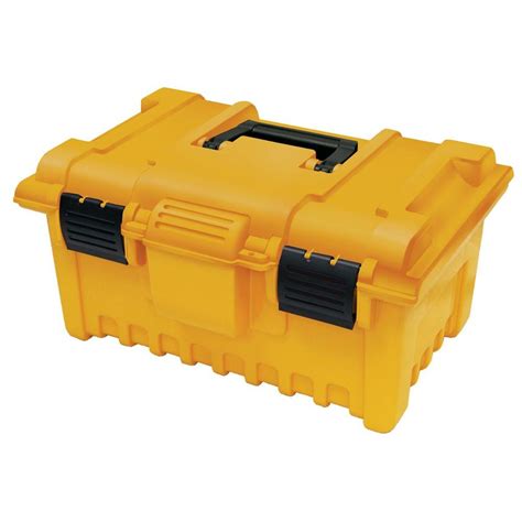 The Home Depot 19 In Plastic Tool Box With Metal Latches And Removable