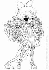 Yampuff Lineart Haired Colorier Yam Puff Chibis sketch template