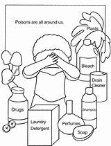 Poison Preschool Coloringhome Dangers sketch template