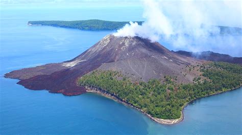 welcomes  morning  mount anak krakatau