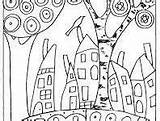 Hundertwasser Ausmalbilder Ausmalen sketch template