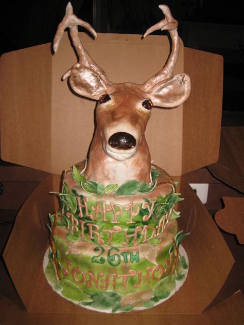 deer head birthday cake cakecentralcom