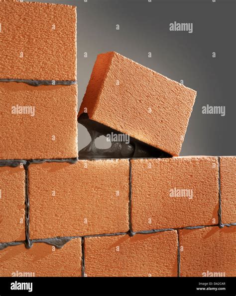 brick wall  construction stock photo alamy