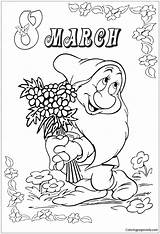 Pages March Coloring Flowers Color Kids Adults sketch template