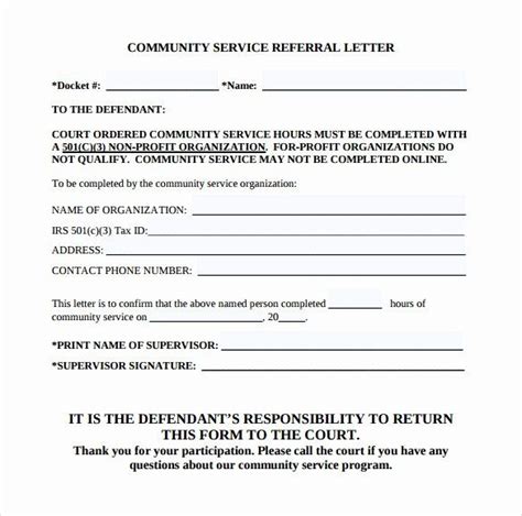 community service recommendation letter lovely sample munity service