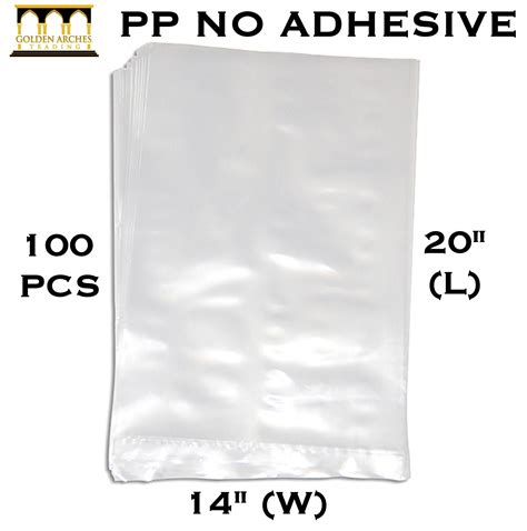 transparent pcs set pp plastic bag  inches  adhesive