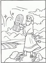 Moses Commandments Ten Comandamenti Catholic Dieci Coloringhome Bestcoloringpagesforkids Tavole Legge Receiving Mosè Crafts sketch template