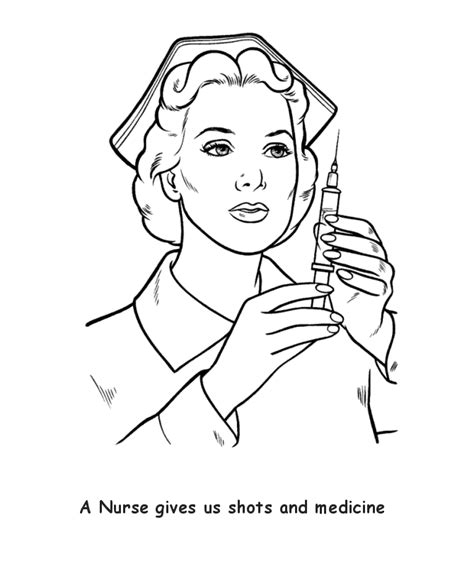 nurse coloring pages  coloring pages  kids people coloring