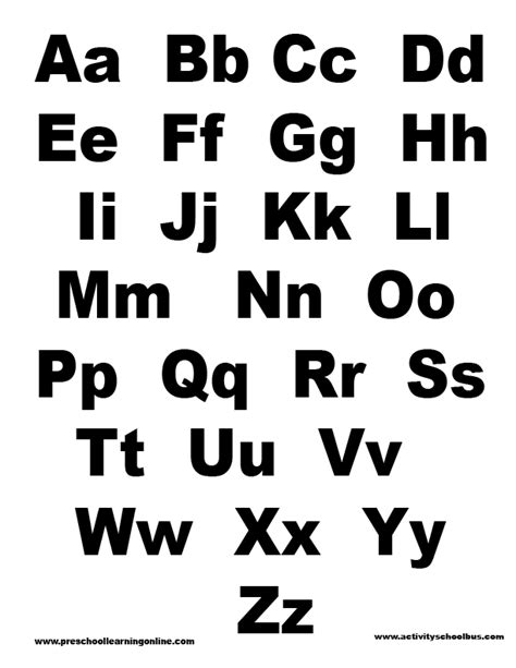 printable alphabet printable letters