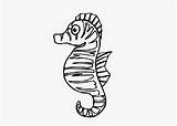 Seahorse Coloring Pages Baby Animals Cute Cartoon sketch template