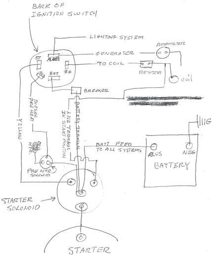 diesel tractor ignition switch wiring wiring diagram