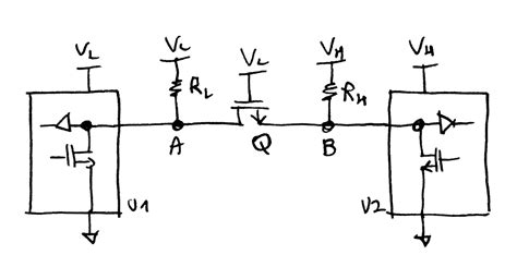 single transistor bidirectional level shifter